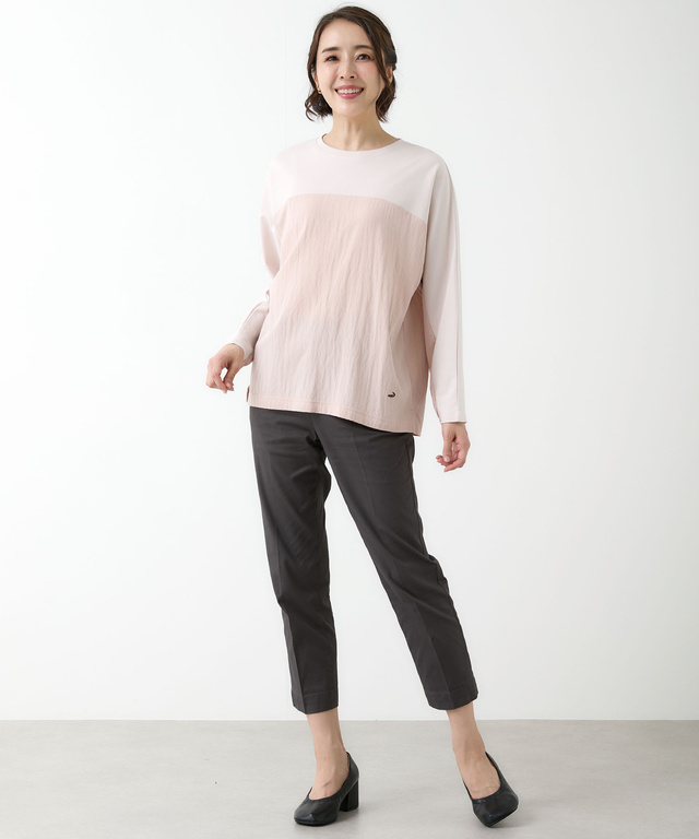 異素材 切り替え プルオーバー