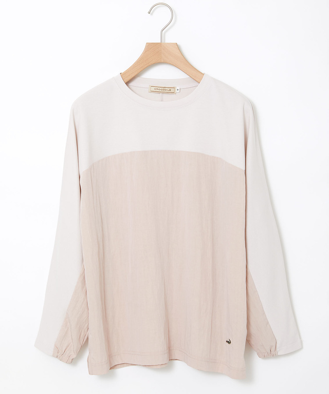 異素材 切り替え プルオーバー