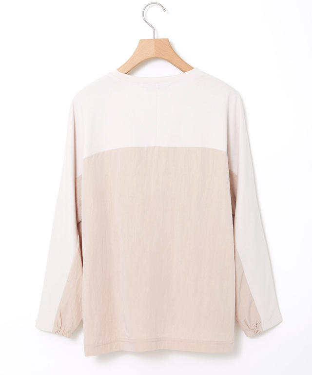 異素材 切り替え プルオーバー