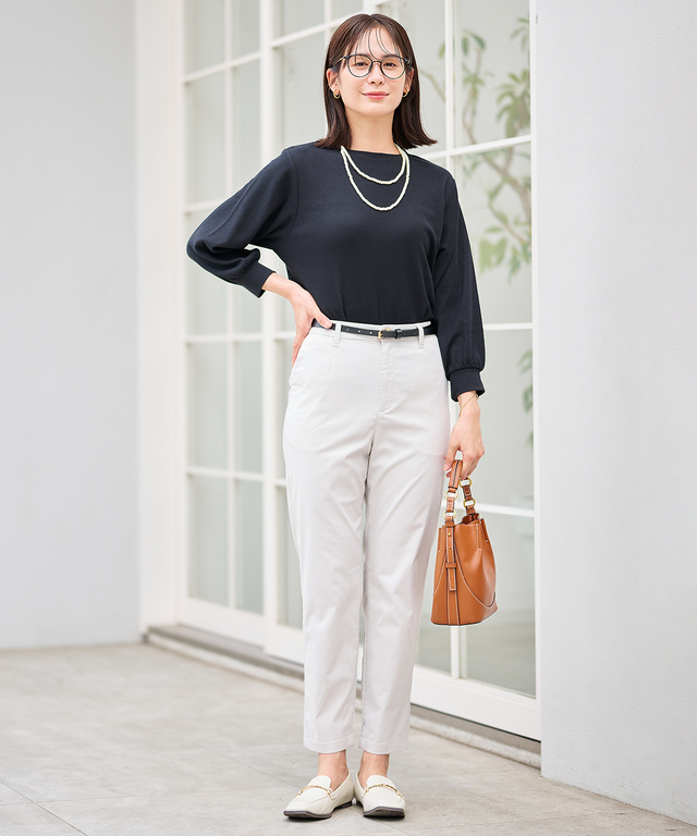 ワッフル生地 長袖カットソー