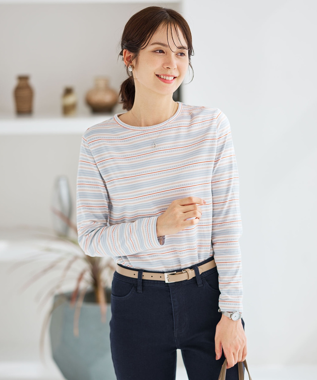 マルチボーダー プルオーバー  カットソー