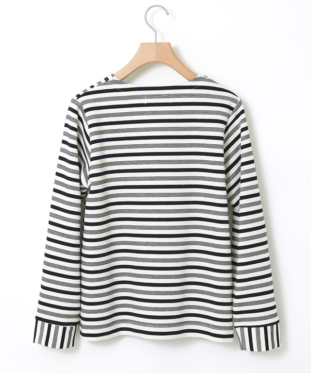 スクエアネック ボーダー プルオーバー　