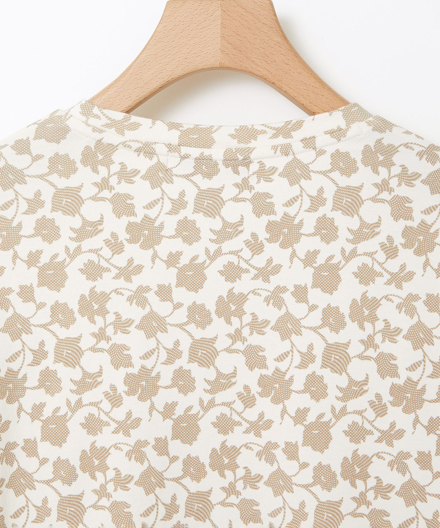 総柄プリント スムース カットソー