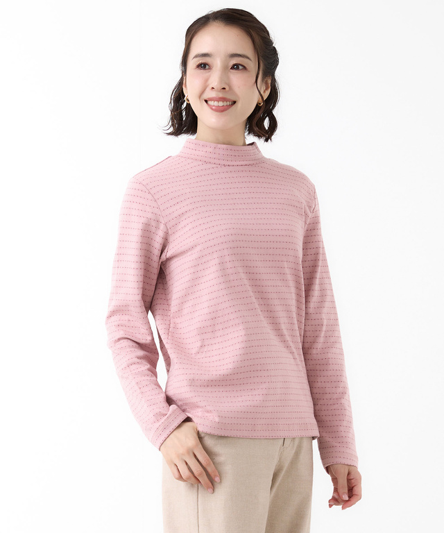 接結 ハイネック カットソー