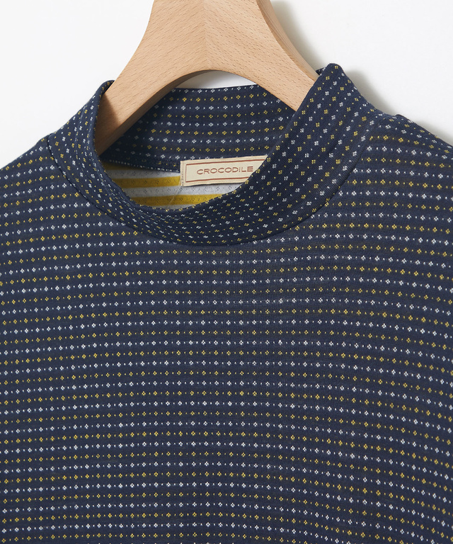 接結 ハイネック カットソー