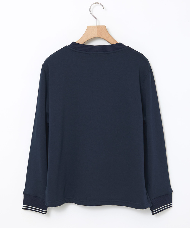 クルーネック リブ カットソー