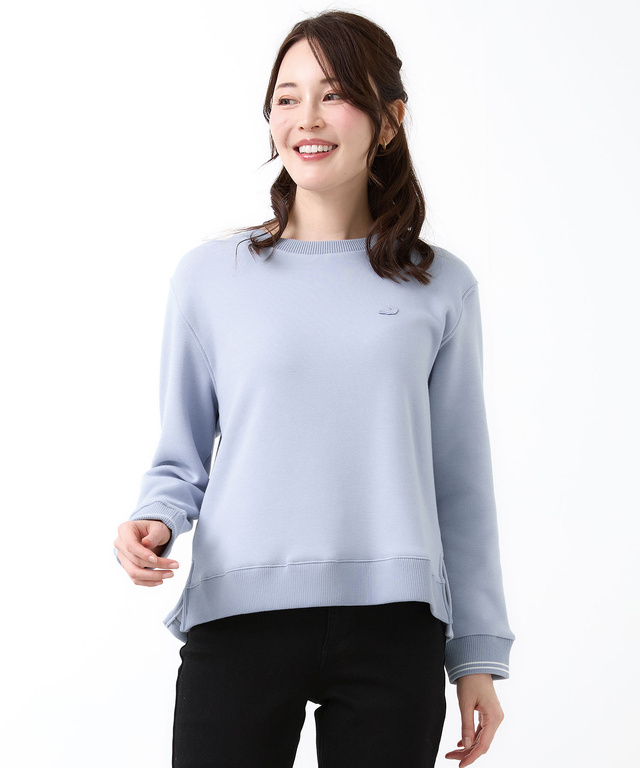 クルーネック リブ カットソー