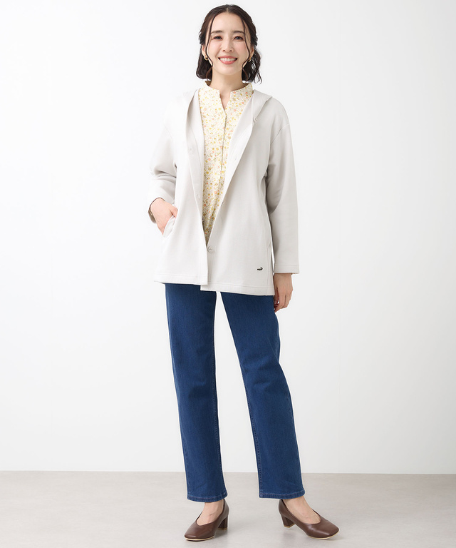 ショールカラー フードパーカー