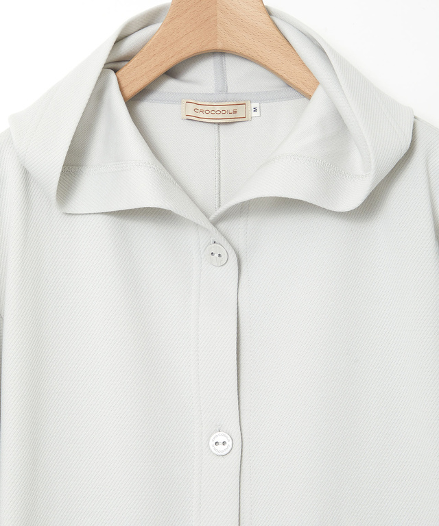 ショールカラー フードパーカー