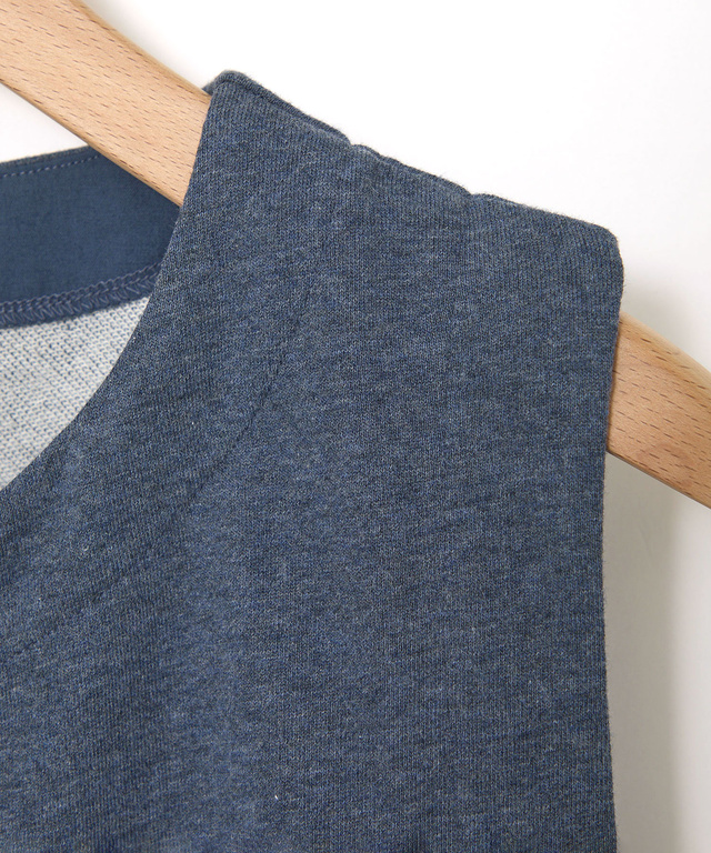 ミニ裏毛 ボタン ベスト