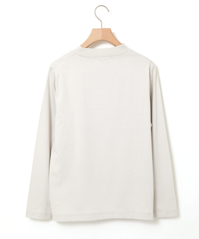 天竺 モックネック Tシャツ
