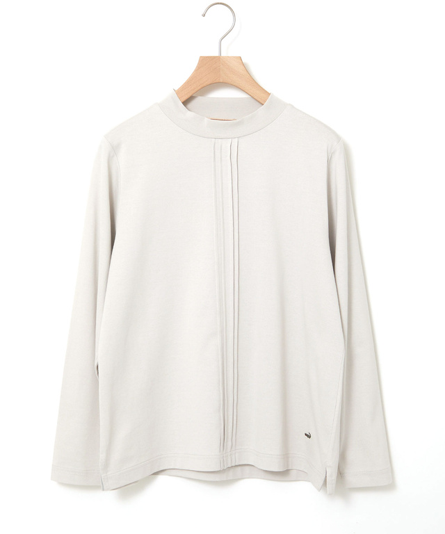 天竺 モックネック Tシャツ