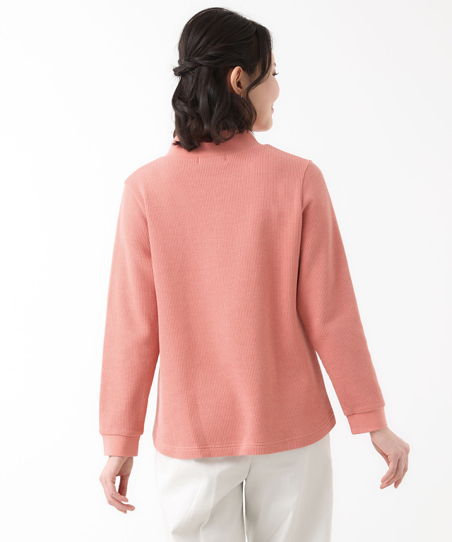 メランジリブ プルオーバー カットソー