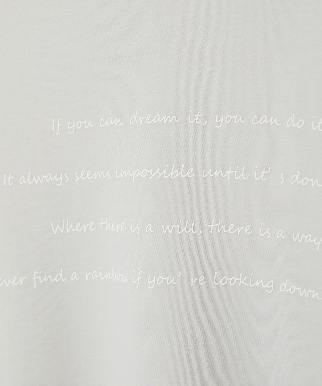 メッセージプリント 七分袖 Tシャツ