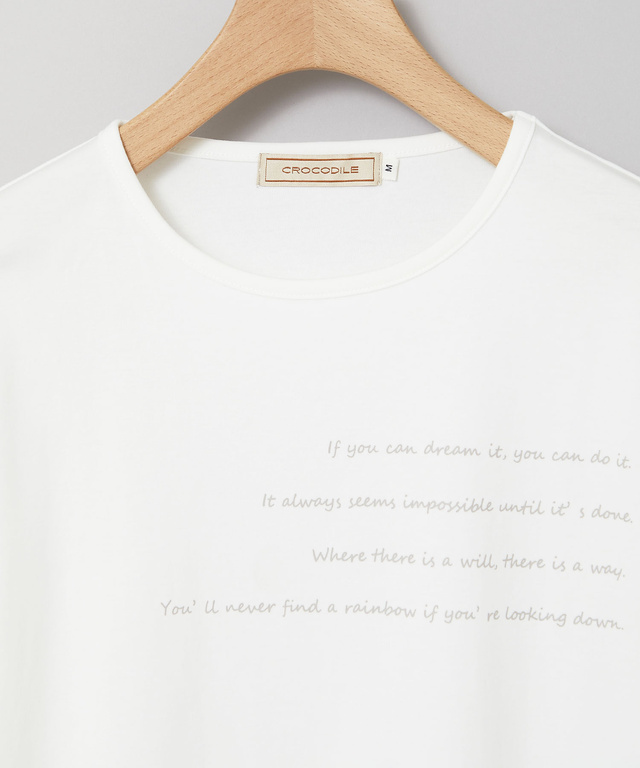 メッセージプリント 七分袖 Tシャツ