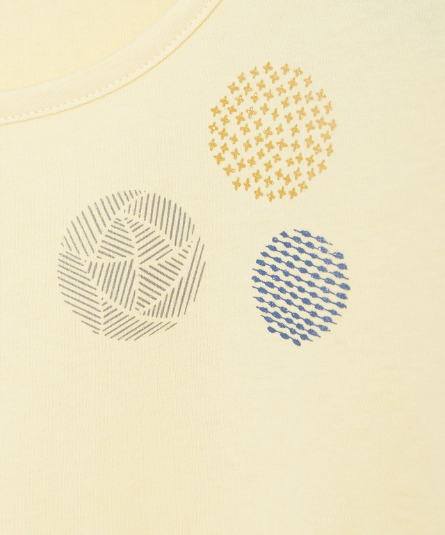 ブローチプリント 半袖 Tシャツ