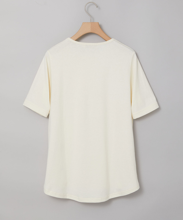 ブローチプリント 半袖 Tシャツ