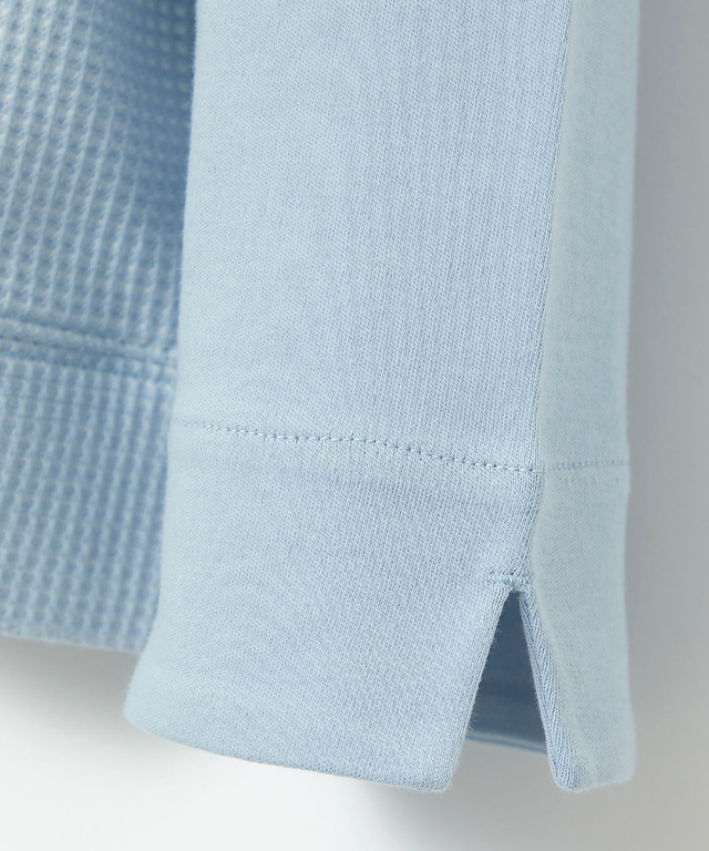 ワッフル生地 切り替え カーディガン