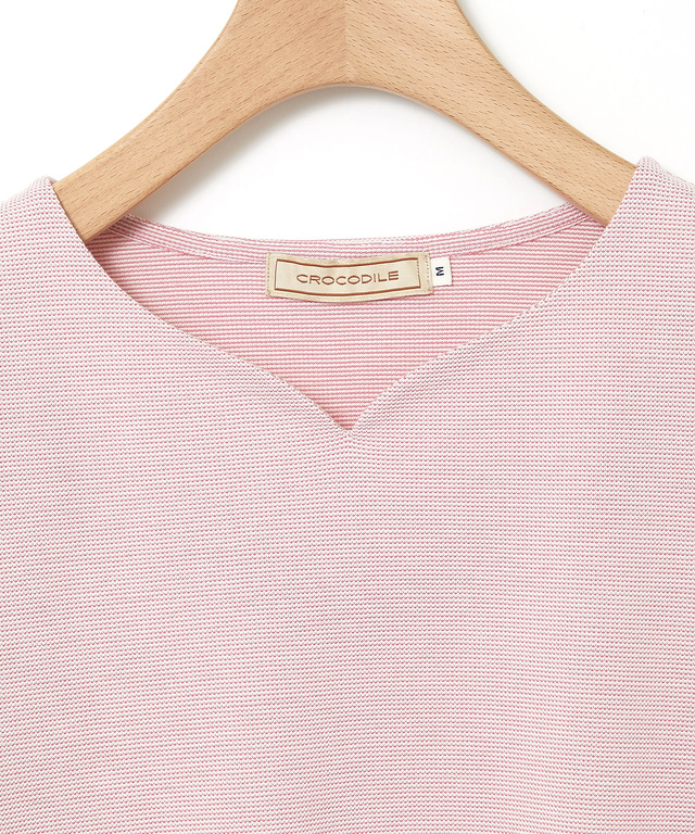 ピンボーダー パフスリーブ カットソー