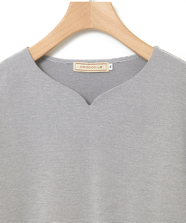 ピンボーダー パフスリーブ カットソー