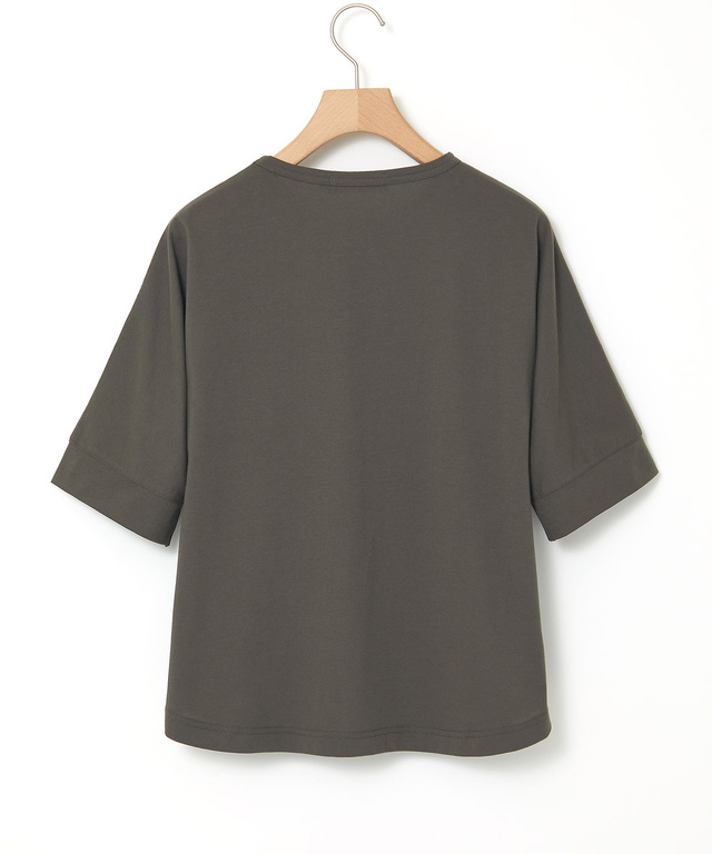 プレーティング天竺 切り替えデザイン Tシャツ