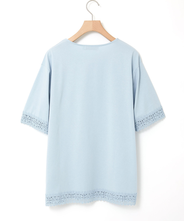 レース チュニック丈 Tシャツ