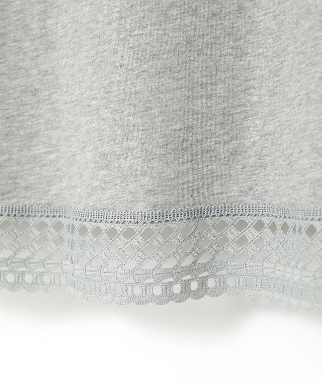 裾レース 半袖 Tシャツ