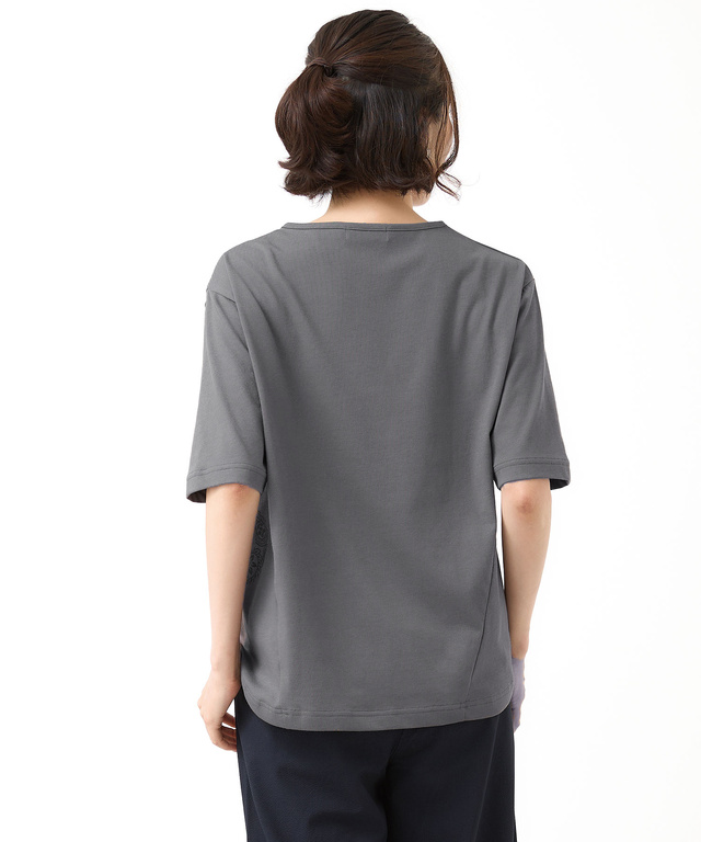 プレーティング天竺 ワニプリント Tシャツ【UVカット】