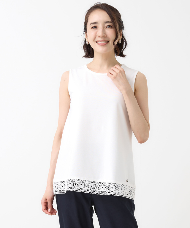 裾レース タンクトップ【オンラインショップ・一部店舗限定】