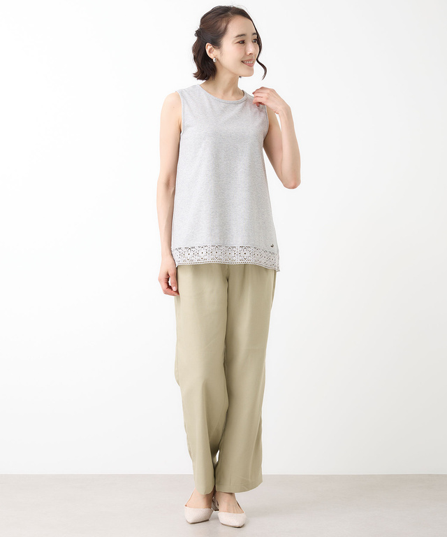 裾レース タンクトップ【オンラインショップ・一部店舗限定】