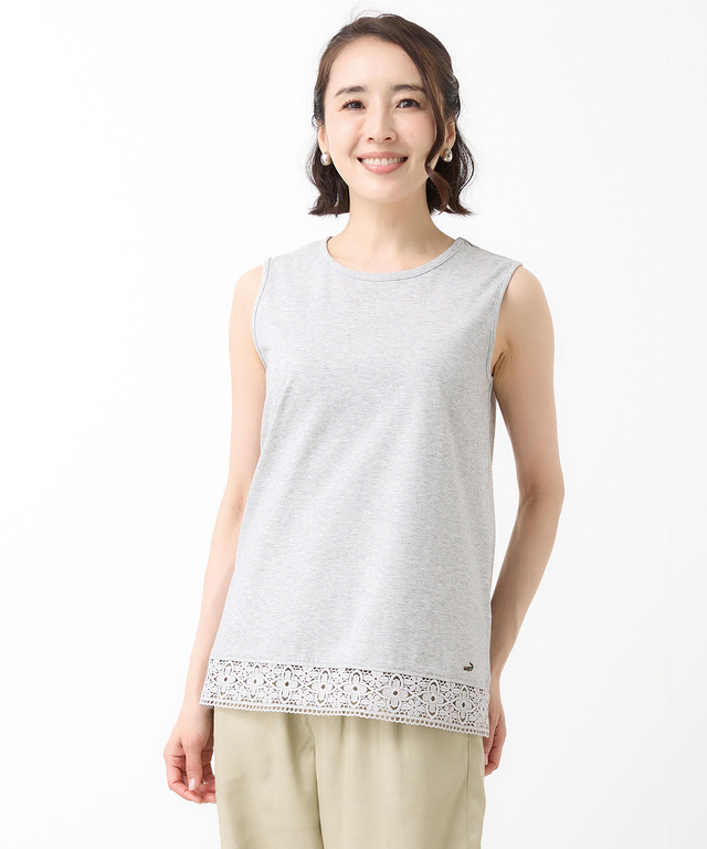 裾レース タンクトップ【オンラインショップ・一部店舗限定】