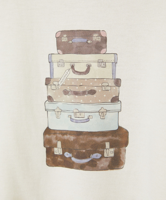 プリント 七分袖 Tシャツ