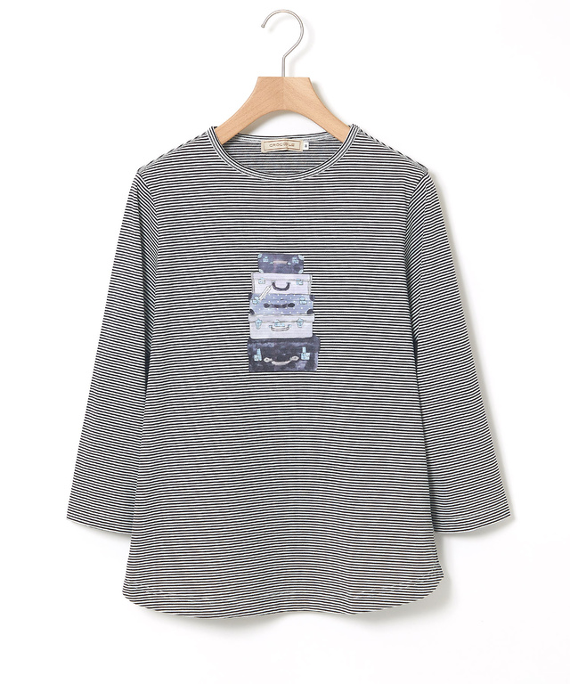 プリント 七分袖 Tシャツ