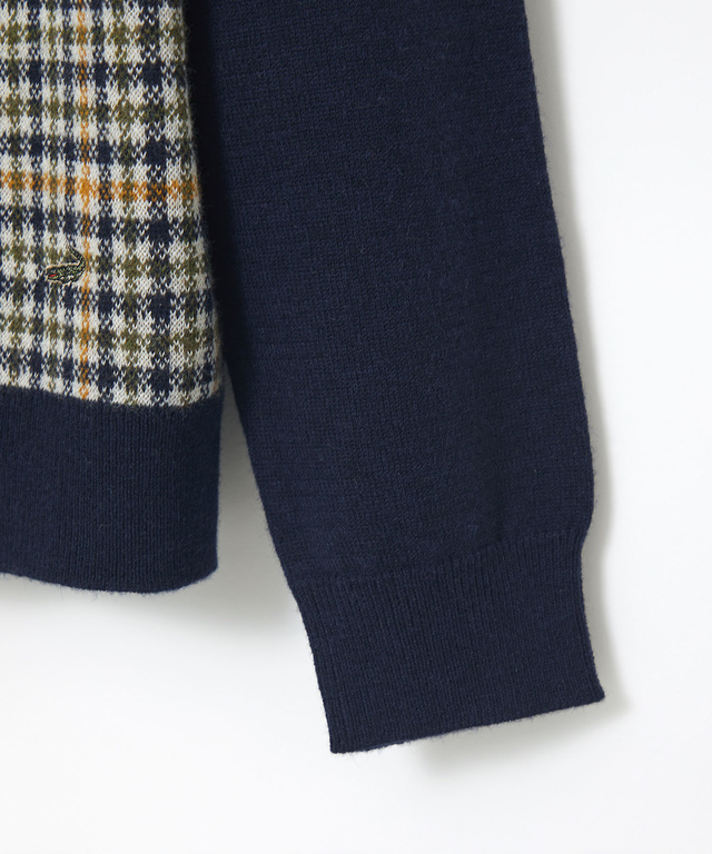 クロコダイルタータン ウールブレンド カーディガン