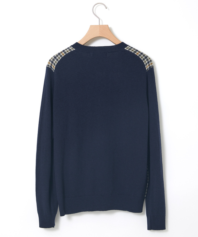 クロコダイルタータン ウールブレンド カーディガン