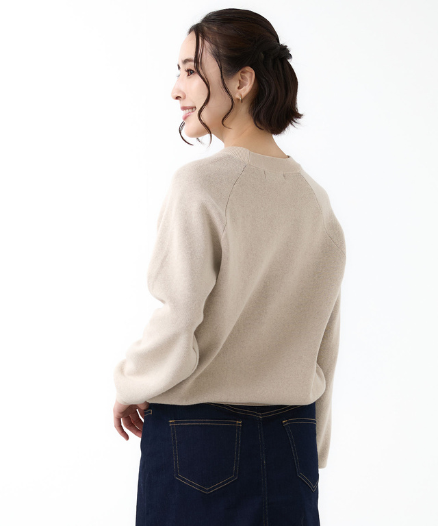 ロゴ ニット トレーナー【手洗いOK】