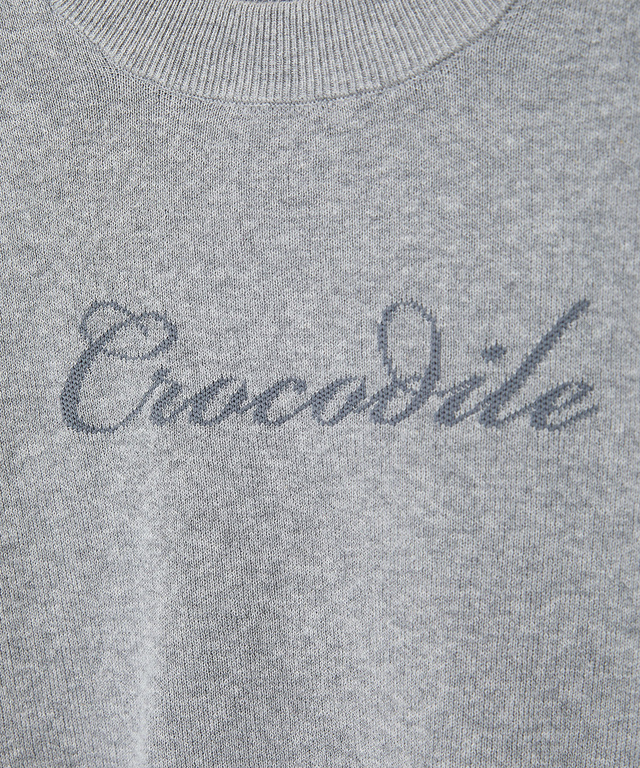 ロゴ ニット トレーナー【手洗いOK】