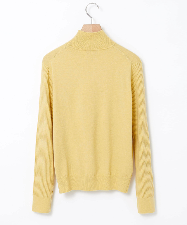 ウールブレンド アゼハイネック ニットカットソー【手洗いOK】