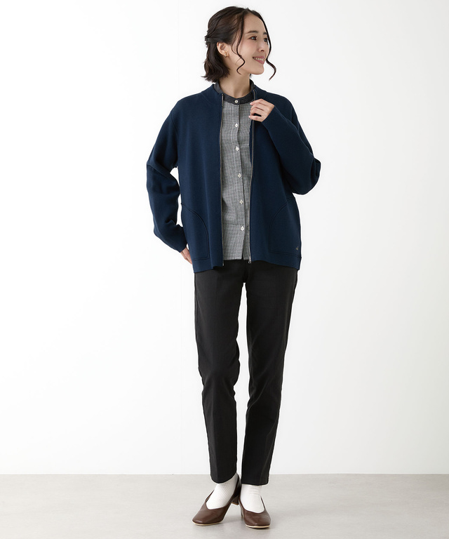 ジップアップ ニット カーディガン