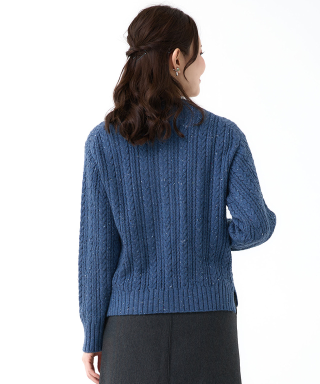 ウールブレンド ネップ ニット【手洗いOK】