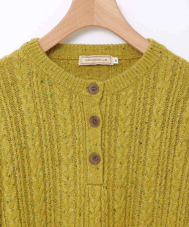 ウールブレンド ネップ ニット【手洗いOK】