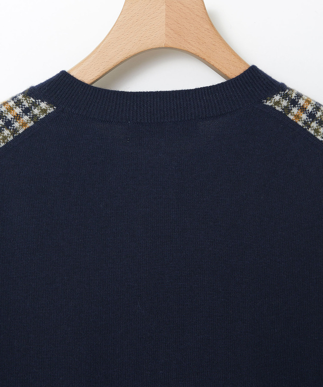 クロコダイルタータン アーガイル柄 カーディガン