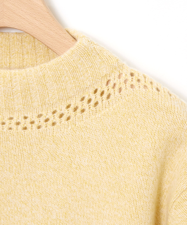 ボトルネック プルオーバーニット 