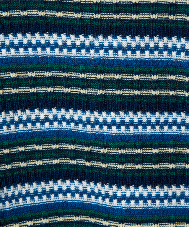 ウールブレンド マルチカラーボーダー ニット【手洗いOK】