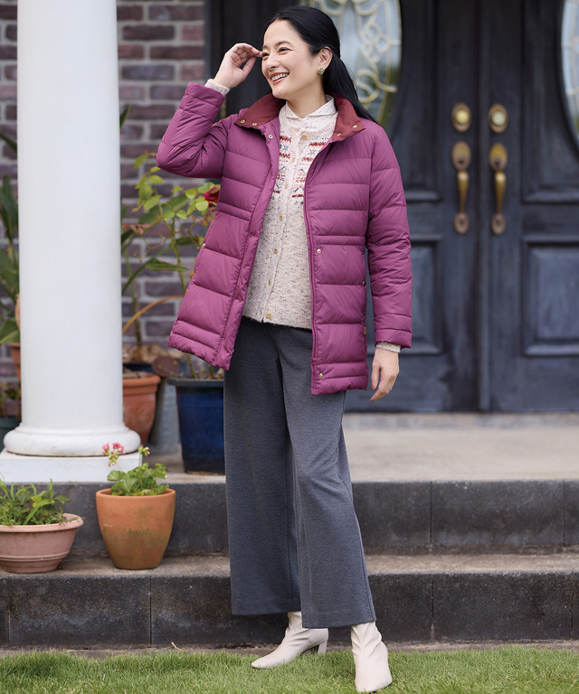 ウールブレンド フェアアイル柄 ニットカーディガン 【手洗いOK】