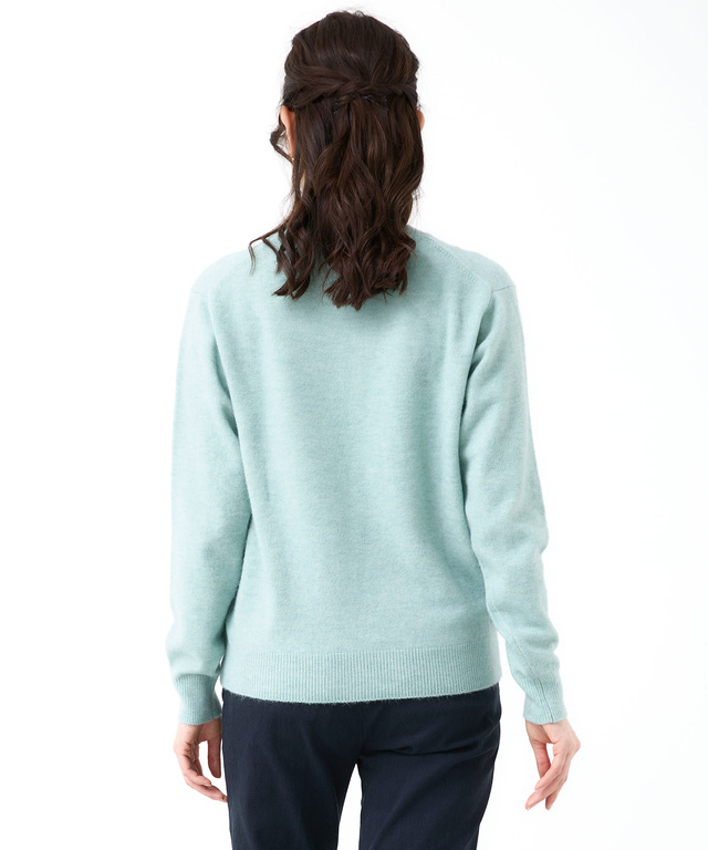 ウールブレンド アーガイル柄 ニット【手洗いOK】