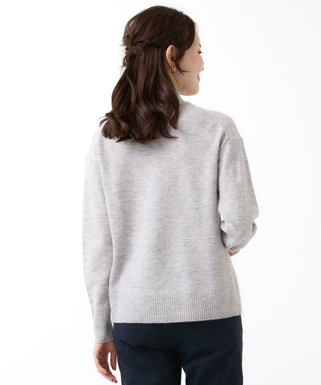 ウールブレンド タートルネック ニット【手洗いOK】