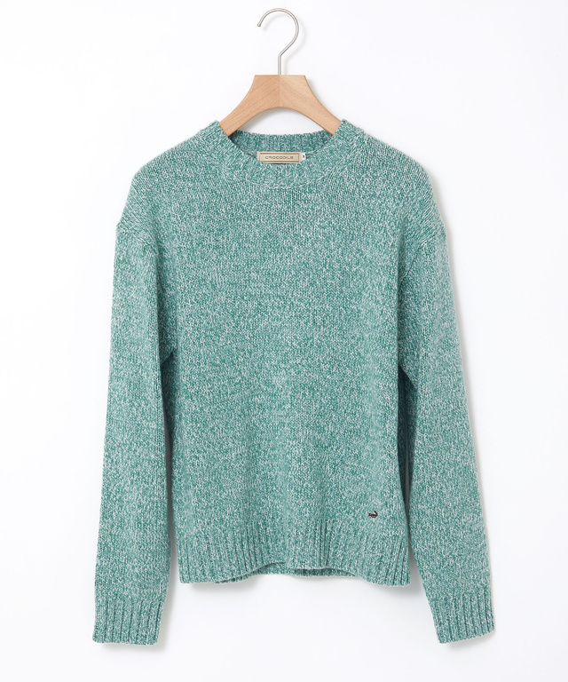 ウールブレンド カラーネップ ニット【手洗いOK】