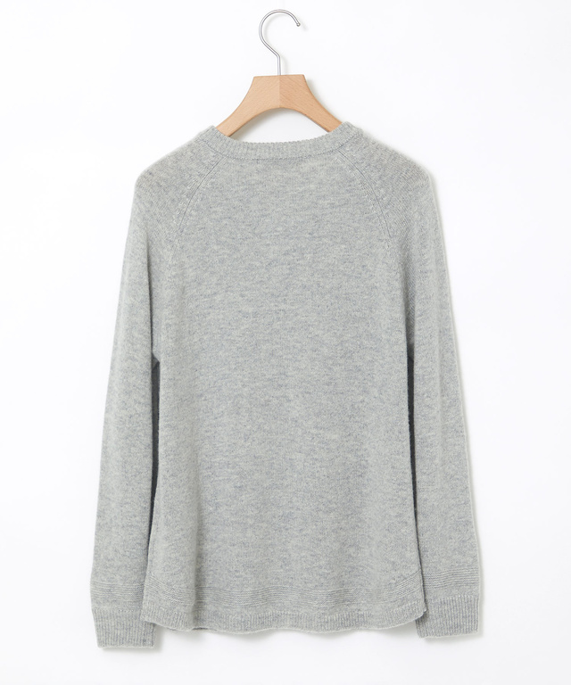 ウールブレンド ヘンリーネック ニット