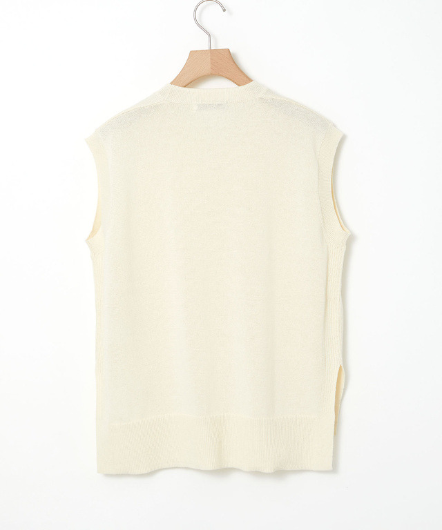 クルーネック ニット ベスト【手洗いOK】